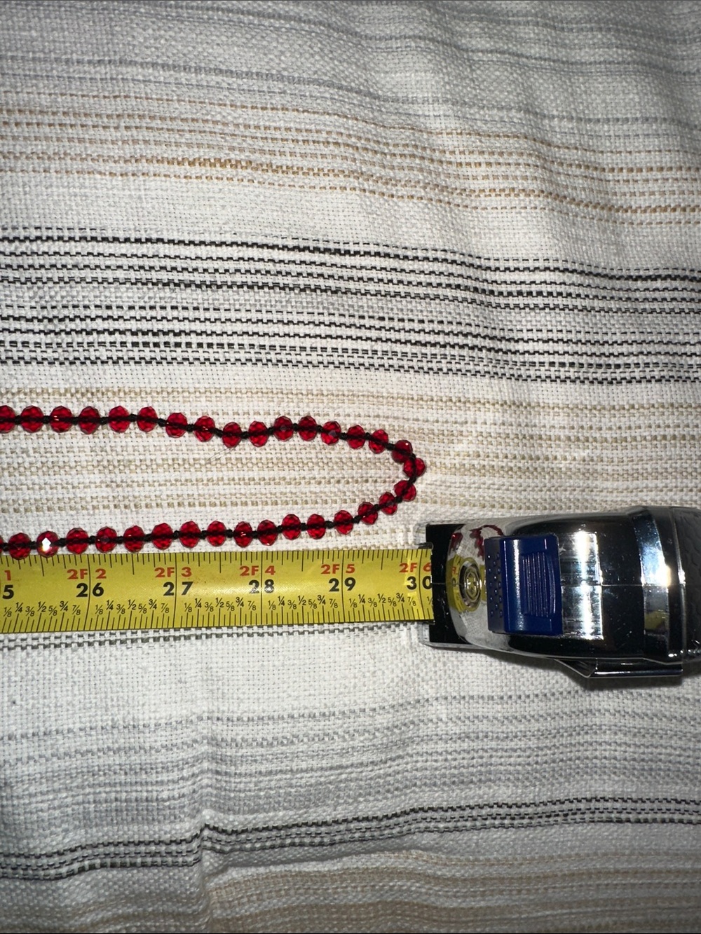 Set of Beaded Strand Necklaces in Brown, Light Blue, Red - Picture 8 of 9